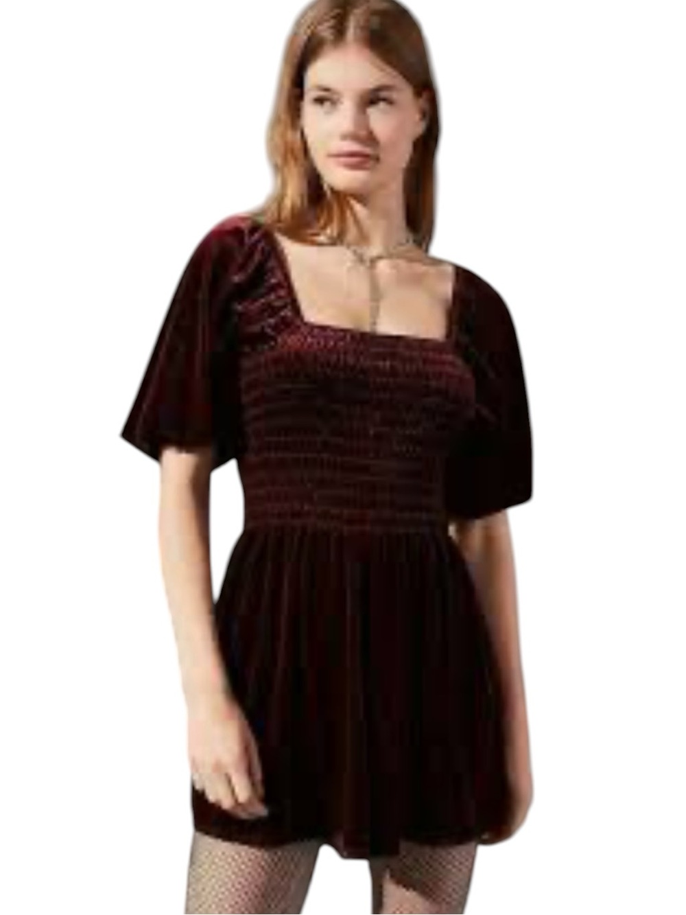 Urban Outfitters Patsy Purple Velvet Smocked Romper Size Medium